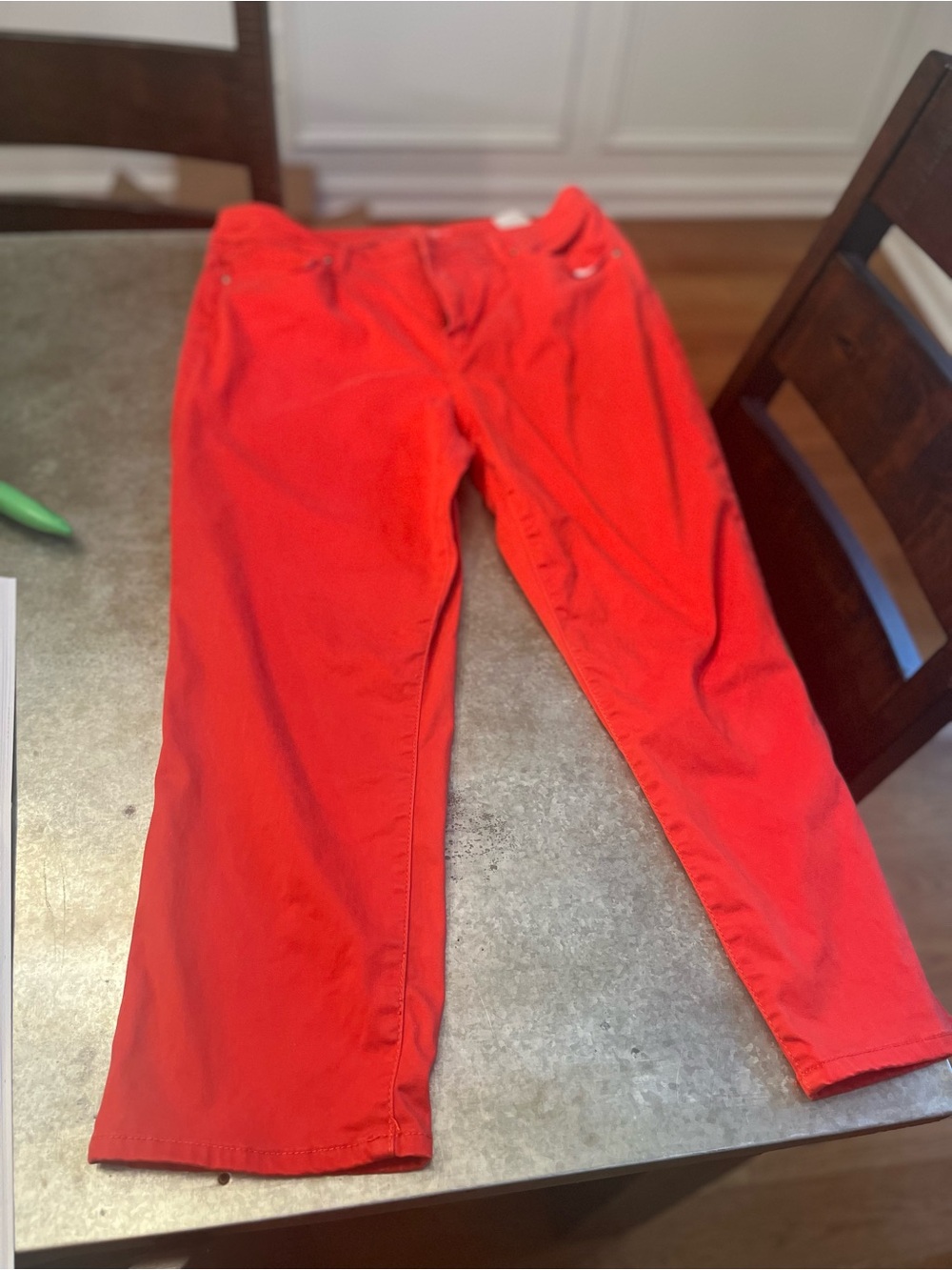 Chico's Straight-Leg Jeans in Bright Red